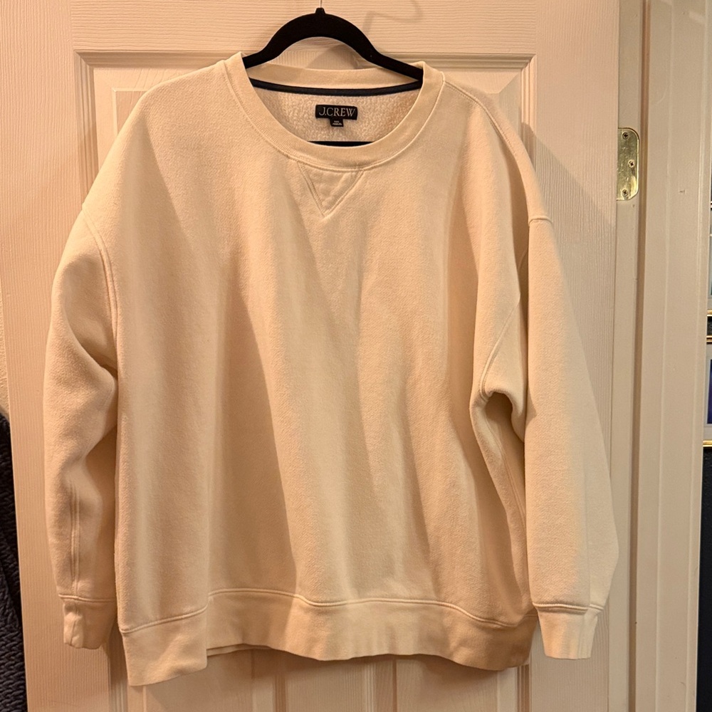 J. Crew Cream Crewneck Sweater